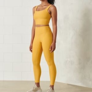 Abercrombie YPB Leggings and Top Set in Mustard Yellow